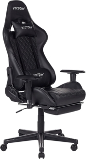 Gaming Stuhl Kunstleder Schwarz VICTORY