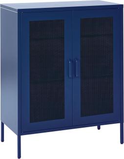 Sideboard mit 2 Türen WAKATIPU Metall 80 cm 40 cm Marineblau