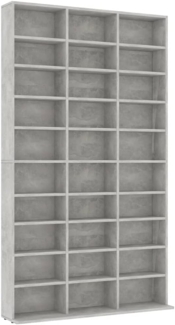 vidaXL CD-Schrank Betongrau 102x16x177,5 cm Holzwerkstoff 801782