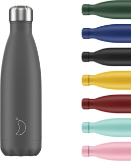 Thermosflasche Einfarbig Seidenmatt Grau 500ml