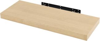 WOLTU Wandboard Wandregal CD DVD Regal Bücherregal Schweberegal Holz Board 60 x 22.9 x 3.8 cm gelb Eiche für Büro, Wohnzimmer, Schlafzimmer, Küche RG9319kei