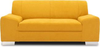 DOMO Collection Sofa Alisson, 2er Couch, 2-Sitzer, 2er Garnitur, 164x83x75 cm, Polstergarnitur in gelb