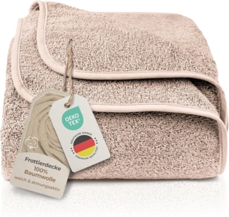 Wohndecke LAYNENBURG Frotteedecke Baumwolle 150x200 cm – Sommer & Sofa, Laynenburg, Baumwolldecke als Sommer, Bett-Überwurf, Couch-Überwurf, Sofa-Decke