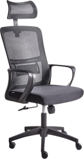 Bürostuhl MONARCH Stoff Schwarz