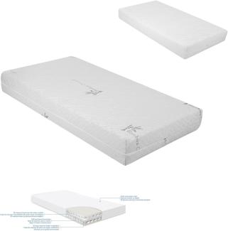 Kikkaboo Babybett Matratze Air Sense 120 x 60 x 14 cm Bezug abnehmbar, 3D Schaum grau