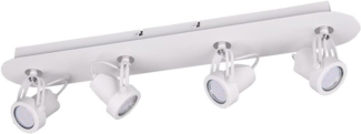 Deckenleuchte, 4 flammig, Spots verstellbar, L 62 cm
