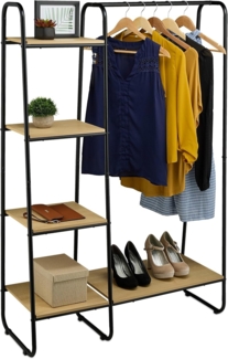 relaxdays Kleiderständer Garderobe mit Regal