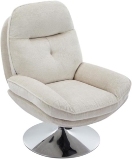 Vente-unique - Drehsessel - Strukturstoff - Beige - ILMACA