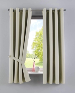 Gardinenbox Verdunkelungsvorhang (2 St), Ösen, verdunkelnd, Polyester, »NewYork« Thermo-Gardinen Blackout 201920600-2