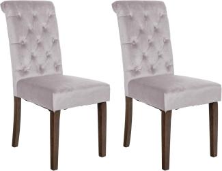 CLP Esszimmerstuhl LISBURN (2er Set), mit Lehne im Chesterfield Design