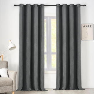 Woltu Verdunkelungsvorhang (2 St), Ösen, blickdicht, 270 g/m2 Samtvorhang Gardinen mit Ösen