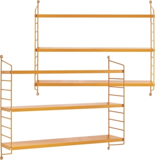 Modulares Wandregal Strängnäs 2er Set Orange [en. casa]