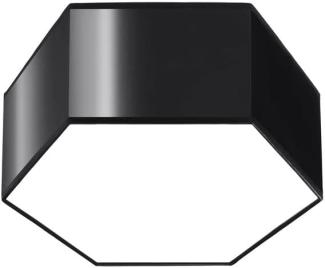 SOLLUX SL. 1060 Deckenleuchte SUNDE 13 schwarz PVC 60W L: 30. 5cm B: 26. 5cm H: 13. 5cm dimmbar
