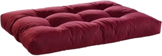Traumnacht Outdoor Palettenauflage mit Schaumstoffstäbchen gefüllt, Palettenkissen, Palettenpolster Palettenmöbel Palettensofa Sitz, rot