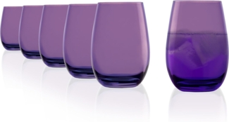 Stölzle Lausitz ELEMENTS Becher 465 ml lila 6er Set - A