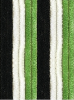 Flauschvorhang 160x185 cm in Unistreifen schwarz - grün - weiß, perfekter Insekten- und Sichtschutz für Ihre Balkon- und Terrassentür, viele Farben