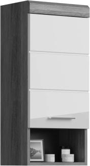 Hängeschrank Stirling / Scout, Holzwerkstoff, Grau, Weiß, 37 x 79 x 24 cm