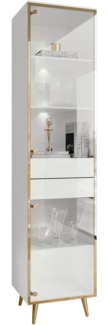 Lookway Glasvitrine AURORA mit LED-Beleuchtung Breite: 45 cm