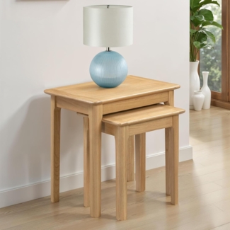 Julian Bowen Cotswold Schachteltische, 2 Stück, Eiche