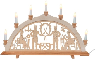 Dekohelden24 Schwibbogen Schwibbogen, 7-flammig, Motiv: Bergleute, ca. 59