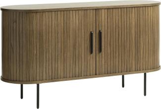 Sideboard >Nerja< in Eiche braun furniert - 140x76x45 (BxHxT)