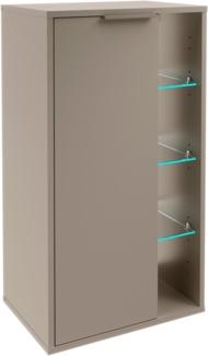 Fackelmann B.PARIS Midischrank 47 cm breit, Grau, Anschlag links