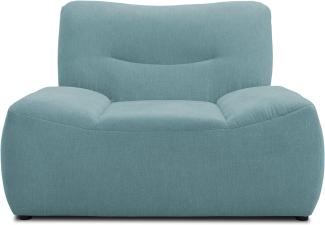 DOMO Collection Boho Loveseat, Sessel, Polstersessel im Boho-Style, Sofa, Couch, Bigsofa in petrol