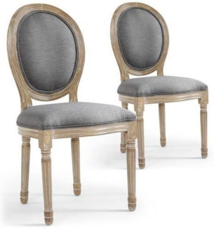 Menzzo Polsterstühle, Grau, L49 x T46 x H96 Sitzfläche H46 cm, 2450130gris