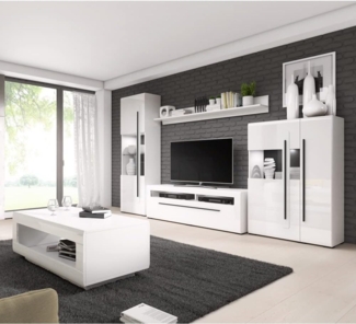 Lomadox Wohnwand TURDA-83, (5-St), moderner Stil inkl. LED Beleuchtung und Couchtisch