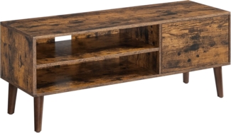 Vasagle TV-Schrank für Fernseher bis zu 55 Zoll, Holz vintagebraun, 120 x 40 x 49 (BxTxH) cm