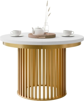 Esstisch Kogolo (Farbe: Gold / Weiß)