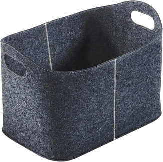 Kobolo Kaminholzkorb Allzweckkorb - mit Grifflöchern - Filz dunkelgrau (ohne Deckel)