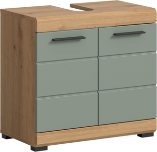 furnling Waschbeckenunterschrank Scott 2 Türen, Unterschrank, Badkommode, Badschrank, Breite 60 cm