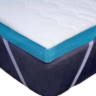 Komfortec Gel Topper 180x200 cm H3/H4, Matratzentopper für Boxspringbett, Oeko-TEX Zertifiziert, 7,5 cm Höhe, Aloe Vera Bezug