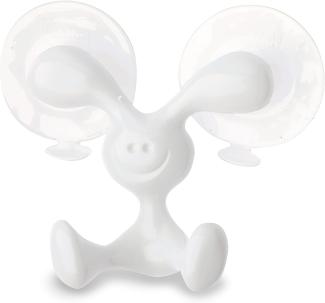 Koziol Wandhaken Bunny, Wandaufhängung mit Saugnapf, Organic Recycled, Recycled White, 1443125