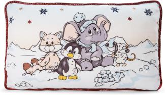 Nici 47293 Kissen Elefant, Pinguin, Schneefuchs rechteckig