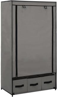 vidaXL Kleiderschrank, Stoff, grau, 87 x 49 x 159 cm