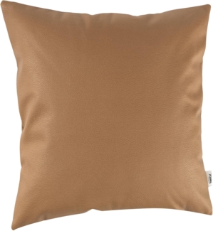 Kisska Dekokissen Kissenhülle KUMO atmungsaktive Kunstleder Kissenbezug Zierkissen, Kissenüberzug ohne Füllung Leder-Optik UNI 40x40 cm Einfarbig Safran