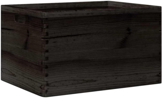 vidaXL Holzkiste mit Griffen Schwarz 40x30x23 cm Massivholz Kiefer 4017400