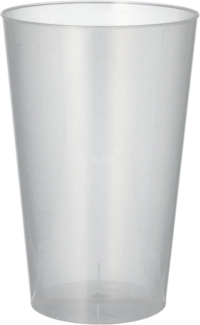 50 Mehrweg-Trinkbecher PP 0,4 l Ø 8,6 cm · 13 cm transluzent unzerbrechlich