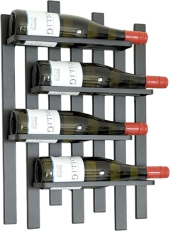 DanDiBo Weinregal Wand Metall Schwarz Modern 96691 Flaschenregal Schmal Wandmontage Wine Rack Weinflaschenhalter Weinhalter Flaschenhalter