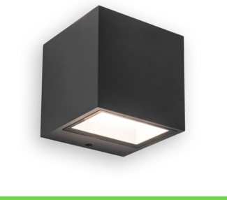 Lutec LED Außenwandleuchte Gemini anthrazit Up- & Downlight