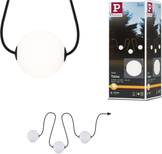 Paulmann 94913 Solar LED Lichterkette Taina Erweiterungsset IP67 3000K Schwarz