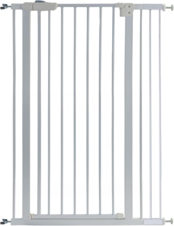 Absperrgitter Treppenschutzgitter Metall weiß + Y Halter 83 -96cm 120cm hoch