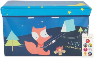 Große Spielzeug- und Staubox sowie Sitzbank fürs Kinderzimmer, Pfadfinder Camp, 60 x 30 x 35 cm, von Bieco