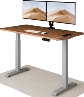 Höhenverstellbarer Schreibtisch (140x70 cm) - Sitz- & Stehpult mit Ladebuchsen - Schreibtisch Höhenverstellbar Elektrisch Touchscreen & Stahlfüßen - Schreibtisch Höhenverstellbar von Desktronic