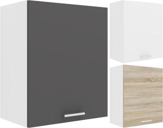 VCM Küchenschrank Breite 50 cm Holztür Hängeschrank Küche Küchenmöbel Esilo Weiß/Sonoma-Eiche