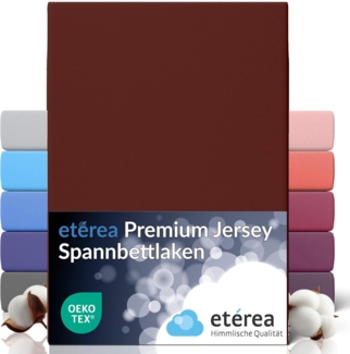 etérea Premium Jersey Spannbettlaken Bordeaux 180x200 - 200x200 cm