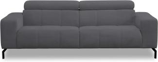 DOMO. Collection Cunelli Ecksofa, Sofa mit Rückenfunktion, Garnitur mit Relaxfunktion, anthrazit, 238 x 104 x 79 cm