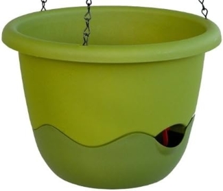 PLASTIA Blumentopf Mareta 25cm hell- /dunkelgrün, 580091